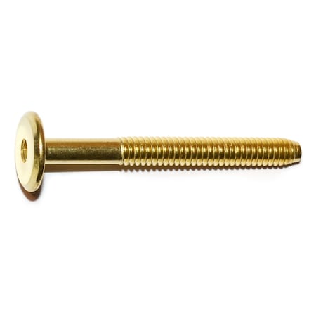 Midwest Fastener Binding Screw, 1/4"-20, Steel, Brass, 10 PK 31605